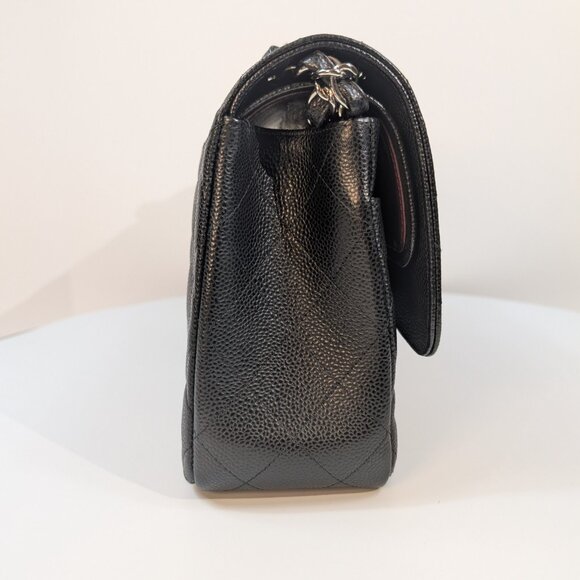 Chanel Black Caviar Classic Jumbo Double Flap Bag - Picture 5 of 16